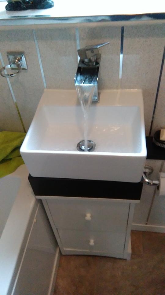 Sink with vanity unit